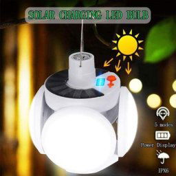 Projecteurs solaires à LED pour l'extérieur ampoule de football déformable USB DC lanterne aste