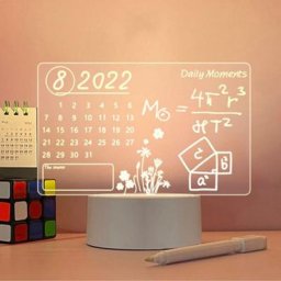Veilleuse LED multifonction en acrylique réinscriptible lumière légère pour Table de chevet