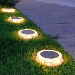 Lampes de pelouse solaires à LED étanches extérieur lampe de rue jardin villa lumière