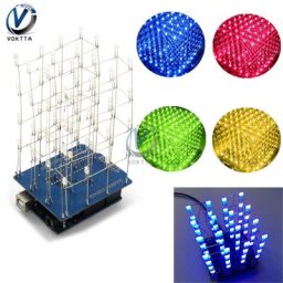 Cube de lumière cubique LED 3D avec coque kit de bricolage électronique pièces d'accessoires