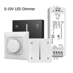 0/1-10V LED Gradateur Pilote DC5V-36V PWM Tension Constante AC100-240V à distance Panneau Tactile