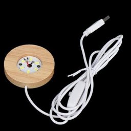 Base lumineuse en bois aste avec télécommande lumière LED en bois présentoir rotatif support de
