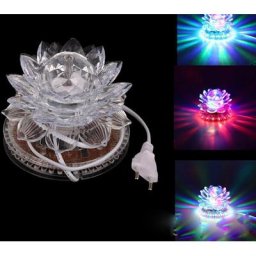 Lampe Led colorée en forme de lotus petit format lumière en cristal effet soleil luminaire