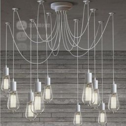 Lustre rétro en forme d'araignée E27 porte-ampoule suspendu Edison lampes d'éclairage diy
