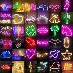 Lampe de nuit LED en néon vente en gros panneau d'art mural lampe de nuit cadeau de noël