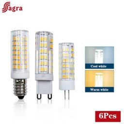 Ampoule LED G4 G9 E14 3W 5W 7W 9W 220V remplacement de lampe halogène 30W 50W 70W 90W 6 pièces/lot