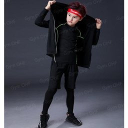 Survêtement de compression Sportif pour Enfants MMA Rashguard Gym Fitness Jogging Boxe