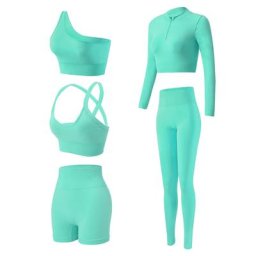 Ensemble de yoga sans couture pour femmes tenues d'entraînement soutien-gorge croisé de sport