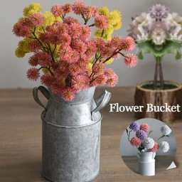 Pot de fleur vintage en fer galvanisé jardinière en métal vase porte-plante succulente fleur de