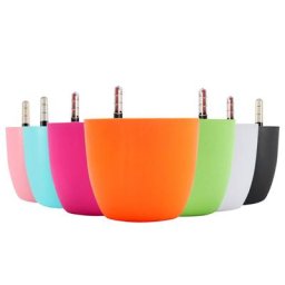 User inières à arrosage automatique PP 6x5 "" pots de fleurs d'intérieur avec niveau d'eau