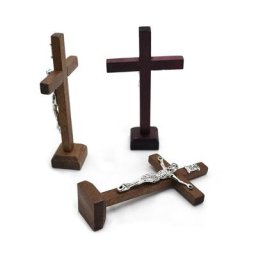 Support en bois De jésus catholique pour croix Crucifix avec table De prière religieuse