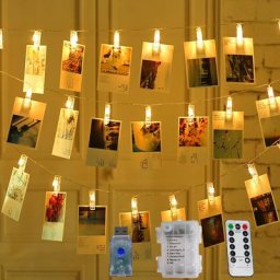 Guirxiété lumineuse LED USB à piles 3m 6m 10m clip photo nickel é extérieur guirxiété Noël