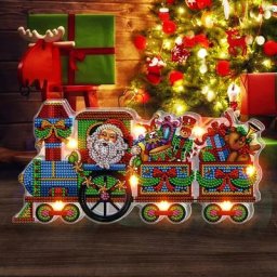 Lampe LED avec peinture diamant bricolage arbre de noël bonhomme de neige perceuse Double face
