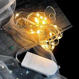 Guirxiété lumineuse LED en fil de cuivre et argent 1m/2m/5m/10m/20m éclairage nickel é pour arbre