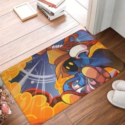 Tapis de cuisine antidérapant Final Nette Vivi Magic Polymères de glouton de feu Welcome