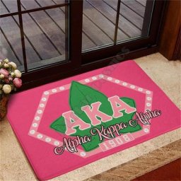 Paillasson imprimé 3D Alpha Kappa Alpha sorory 1908 tapis de sol antidérapant pour porte
