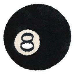 Tapis de sol noir avec huit boules pour piscine paillasson antidérapant pour salon salle à manger