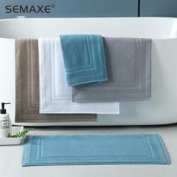 SEMAXE-Tapis de Douche en Coton de Haute Qualité 75x45 pour Chambre à Coucher