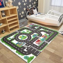 Tapis de jeu Ruth Ics pour enfants polymère rampant carte de la circulation routière tapis de sol