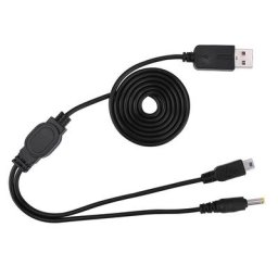Câble USB 2 en 1 de 1.2m pour recharge rapide et transfert de données cordon d'alimentation pour