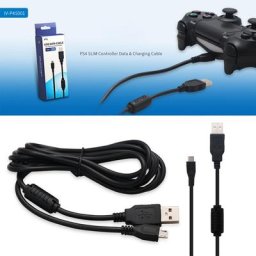 Chargeur de câble de données USB 2 en 1 pour contrôleur de jeu mince câble d'alimentation