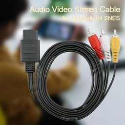 Adaptateur Portable N64 2 pièces câble PVC RCA TV Audio vidéo stéréo Stable pour Nintendo 64 SNES