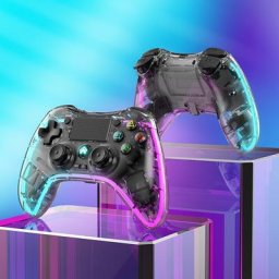 Manette de jeu sans fil en cristal transparent manette de jeu manette de jeu pour console PS4