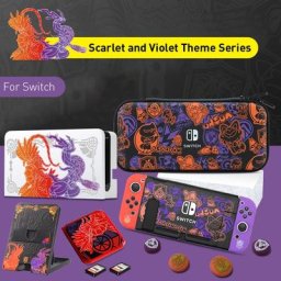 Sacoche de transport Scarlet Violet pour Nintendo Switch housse de protection pour accessoires de