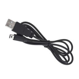 Cordon d'alimentation USB noir de 1.2M cordon de chargement pour Nintendo 3DS DSi NDSI XL