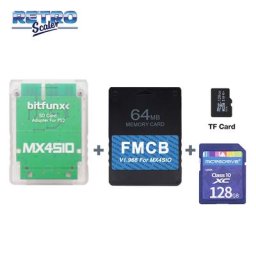 RetroScaler-Adaptateur de carte SD/TF pour consoles de jeu PS2 compatible avec les consoles PS2