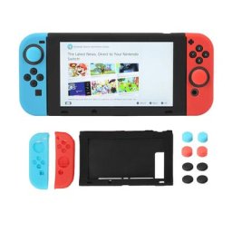Coque en silicone souple 11 en 1 pour Nintendo Switch housse de protection capuchon de pouce pour