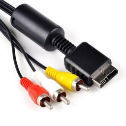 10 Pcs Black RCA AV Audio Video Cable TV Lead for PlayStation PS2 PS3