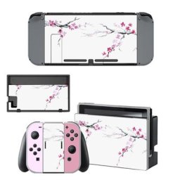 Autocollants Sakura None Blossom pour manette Joy-Con de console Nintendo Switch autocollants