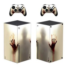 Autocollant ""Walking Dead Skin"" en vinyle pour Console Xbox série X et 2 contrôleurs