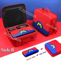 Étui de rangement de jeu mignon pour Nintendo Switch thème Mario sac à main de transport peau de