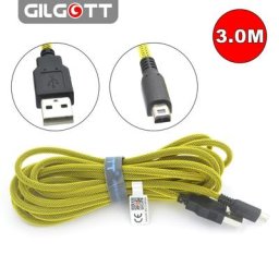 Câble de chargement USB de 3 mètres câble d'alimentation chargeur pour DSi 2DS nouveau 3DS XL/LL