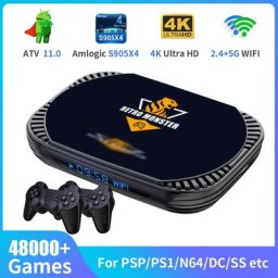 Console de jeux vidéo rétro pour PS1/PSP/N64/DC/SS/MAME/CD Amlogic S905X4 4K HD TV/boîte de jeu 70 +