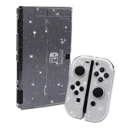 Coque scintillante en cristal TPU souple étui de protection Transparent pour Console de jeu vidéo