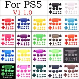 Ensemble complet de boutons rouges pour manette PS5 Thumbstick L1 R1 inj Inter Triggers DSub Mod