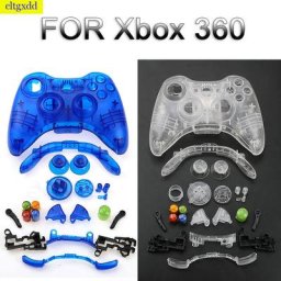 Housses de manette sans fil pour Xbox 360 housses de remplacement blanc clair bleu clair kit de