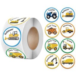 Autocollants de camion pour enfants scrapbooking récompense voiture de construction cadeau de