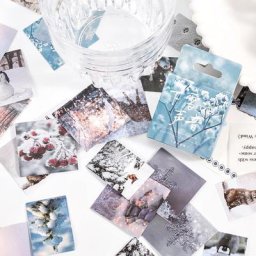 Mini Boîte d'Autocollants Décoratifs pour Scrapbooking Matériel de Base pour Carnet de Notes