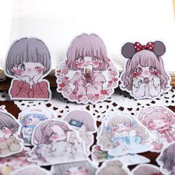 Autocollants mignons INS Wind pour filles compte à main Rick album de bricolage décoration de