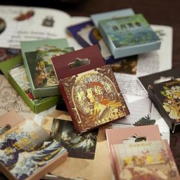 Journamm – autocollants créatifs en boîte 45 pièces/paquet pour Scrapbooking papeterie Vintage