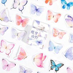 Autocollant papillon coloré étiquette Scrapbooking Kawaii pour agenda journal intime