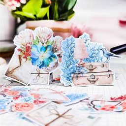 Autocollant de décoration de gâteau de mariage étiquette d'interconnexion rose scrapbooking de