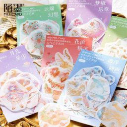 Autocollants décoratifs baleine pour la réservation ensemble d'autocollants en papier Kawaii