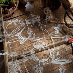 Autocollants de bouteille en verre rétro 20 pièces autocollants décoratifs transparents en PET