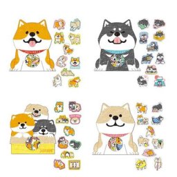 Autocollants de chien Shibanban Kawaii pour scrapbooking étiquette décorative animal ordinateur
