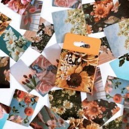 Mohamm – autocollants série fleur étiquette Scrapbooking en papier papeterie créative